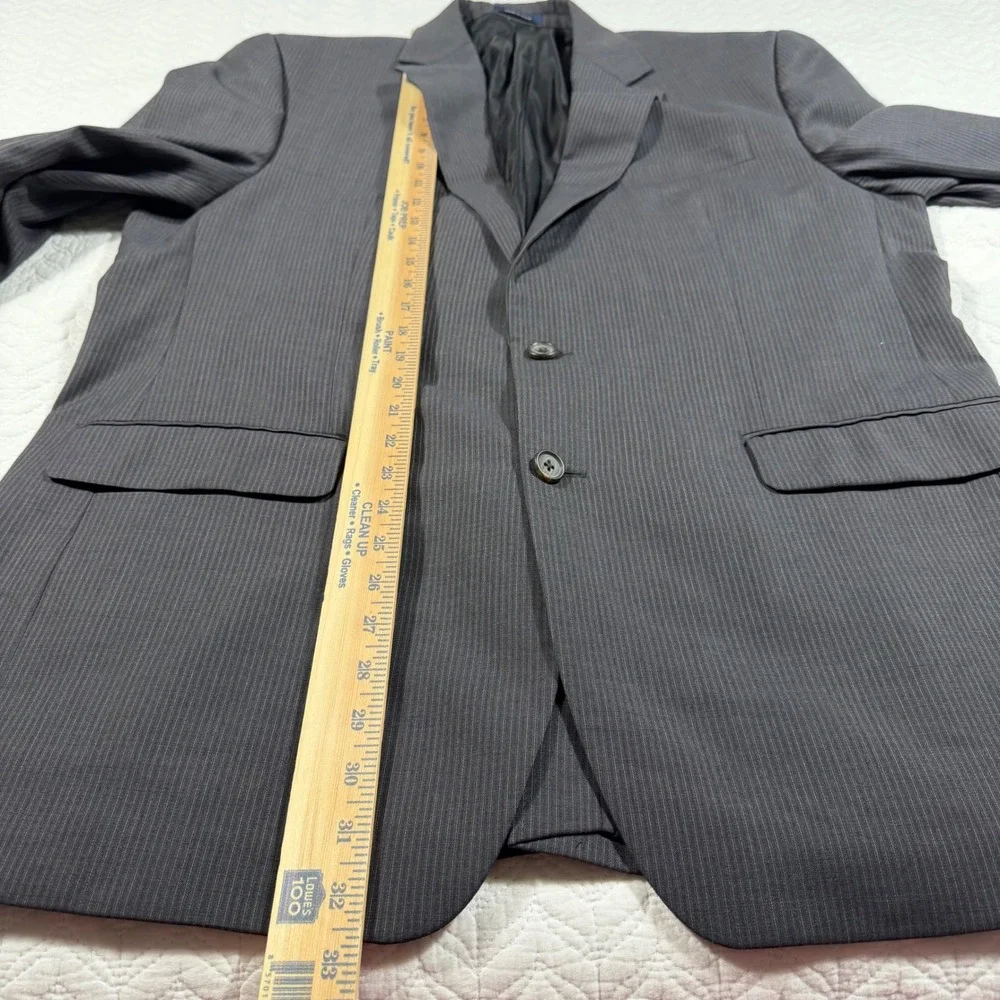 Ralph Ralph Lauren Mens Pinstripe 100% Wool Suit‎ Jacket Blazer 44L NWOT